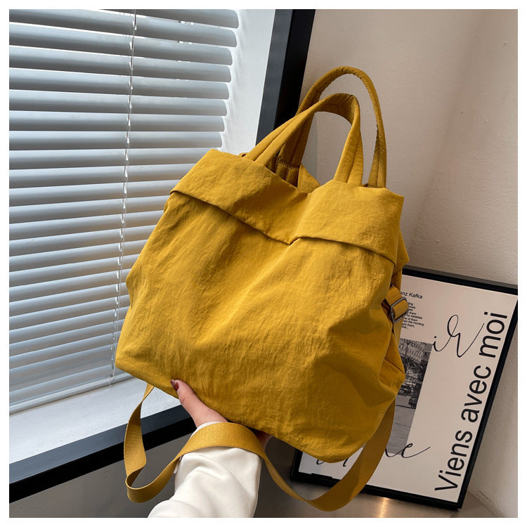 lulul Women's Casual Bag Ultra Light Large Bag Nylon Cloth Handbag Student Class Shoulder Crossbody Bag Canvas Bag