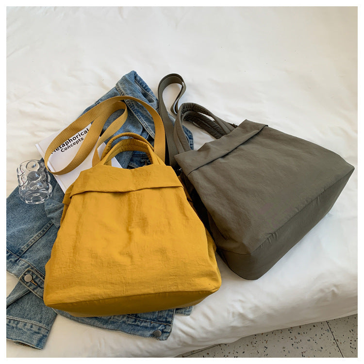 lulul Women's Casual Bag Ultra Light Large Bag Nylon Cloth Handbag Student Class Shoulder Crossbody Bag Canvas Bag