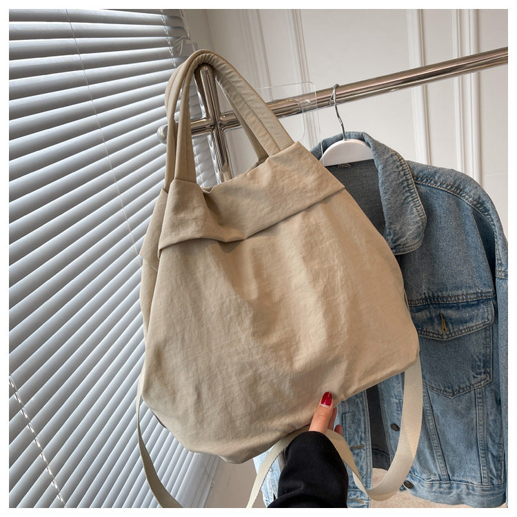 lulul Women's Casual Bag Ultra Light Large Bag Nylon Cloth Handbag Student Class Shoulder Crossbody Bag Canvas Bag