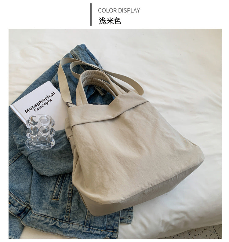 lulul Women's Casual Bag Ultra Light Large Bag Nylon Cloth Handbag Student Class Shoulder Crossbody Bag Canvas Bag