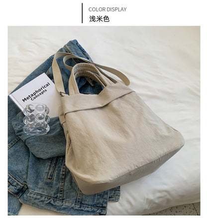 lulul Women's Casual Bag Ultra Light Large Bag Nylon Cloth Handbag Student Class Shoulder Crossbody Bag Canvas Bag
