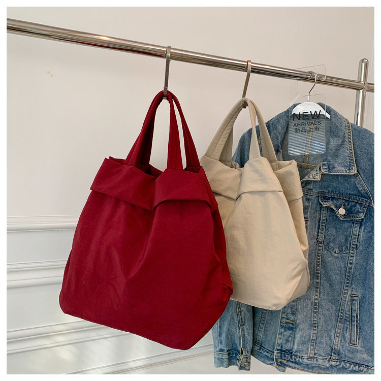 lulul Women's Casual Bag Ultra Light Large Bag Nylon Cloth Handbag Student Class Shoulder Crossbody Bag Canvas Bag