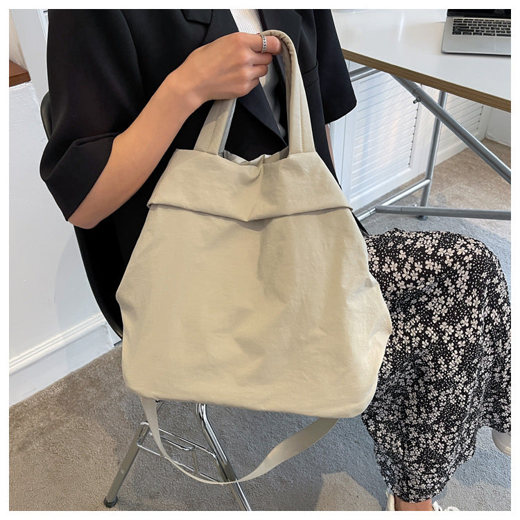 lulul Women's Casual Bag Ultra Light Large Bag Nylon Cloth Handbag Student Class Shoulder Crossbody Bag Canvas Bag