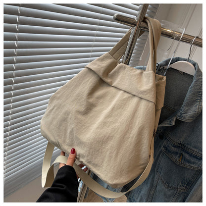 lulul Women's Casual Bag Ultra Light Large Bag Nylon Cloth Handbag Student Class Shoulder Crossbody Bag Canvas Bag