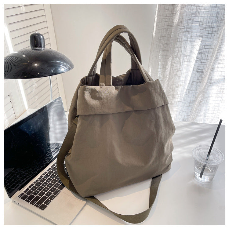 lulul Women's Casual Bag Ultra Light Large Bag Nylon Cloth Handbag Student Class Shoulder Crossbody Bag Canvas Bag