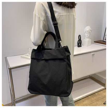 lulul Women's Casual Bag Ultra Light Large Bag Nylon Cloth Handbag Student Class Shoulder Crossbody Bag Canvas Bag