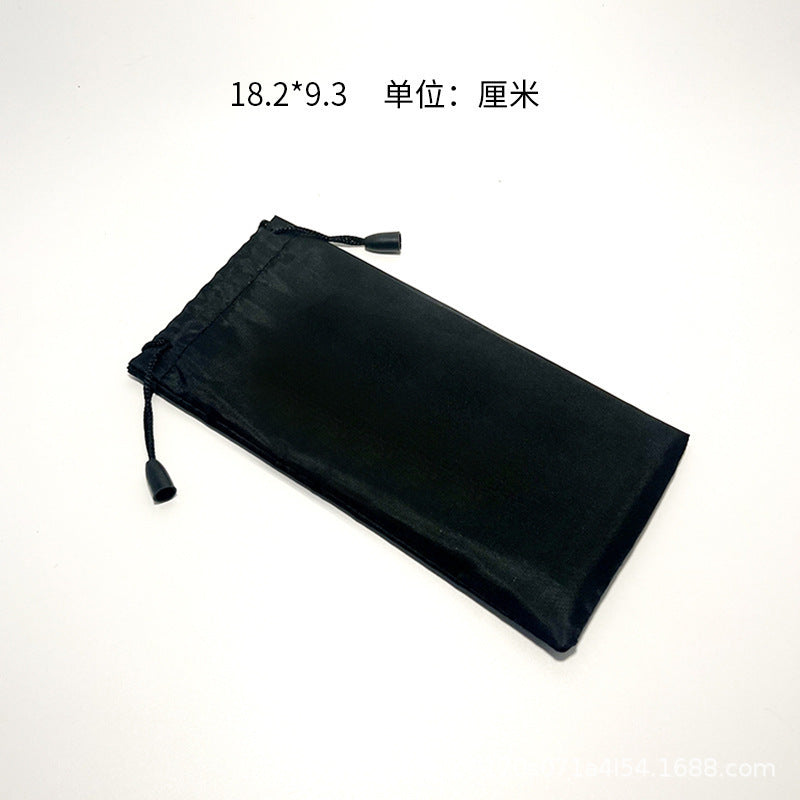 Glasses Case Black Leather Glasses Case PVC Nail Soft Bag Sunglasses Case Sunglasses Case Printable LOGO Batch