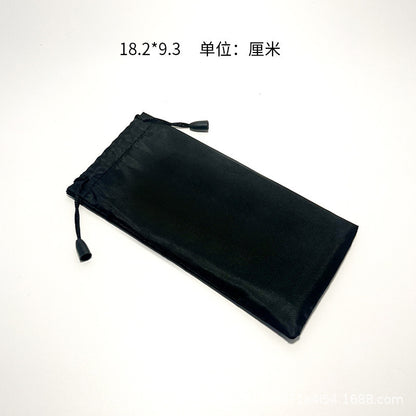 Glasses Case Black Leather Glasses Case PVC Nail Soft Bag Sunglasses Case Sunglasses Case Printable LOGO Batch