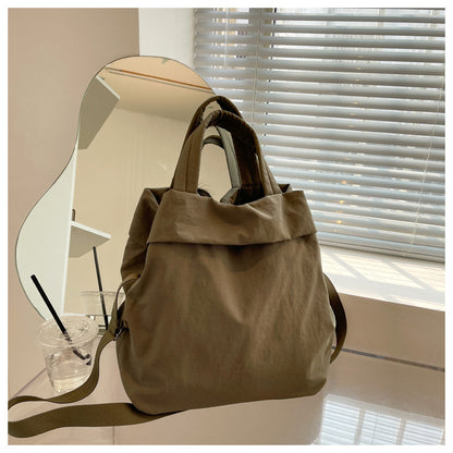 lulul Women's Casual Bag Ultra Light Large Bag Nylon Cloth Handbag Student Class Shoulder Crossbody Bag Canvas Bag