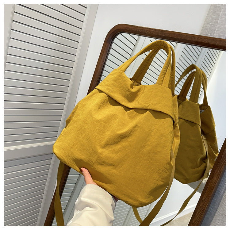 lulul Women's Casual Bag Ultra Light Large Bag Nylon Cloth Handbag Student Class Shoulder Crossbody Bag Canvas Bag