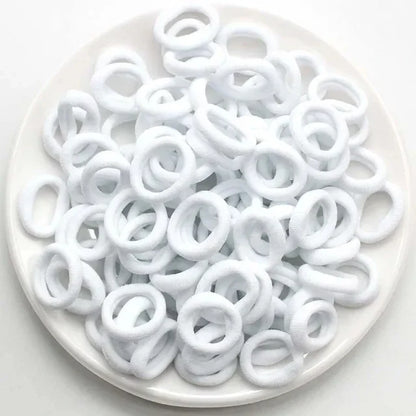 Clearance_200PCS Women Girls Colorful Nylon Elastic Hair Bands Ponytail Hold Small Hair Tie Rubber Bands Scrunchie Hair Accessor